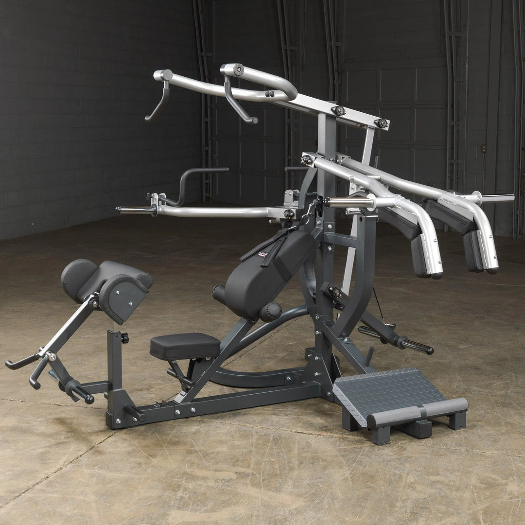 Body-Solid Freeweight Leverage Gym SBL460P4 on display without weight plates