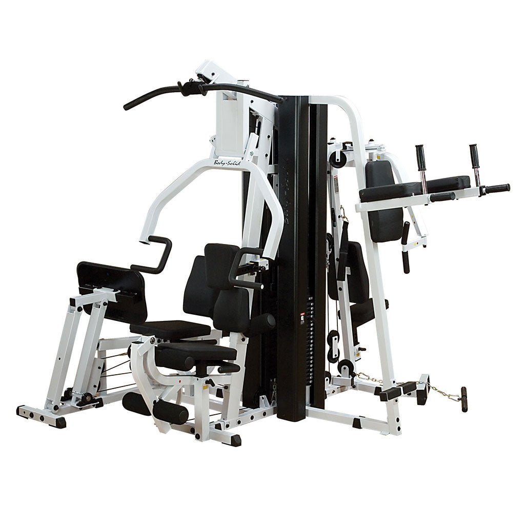 Close view of the Body-Solid VKR30 knee raise station showing the oversized back pad and padded forearm rests