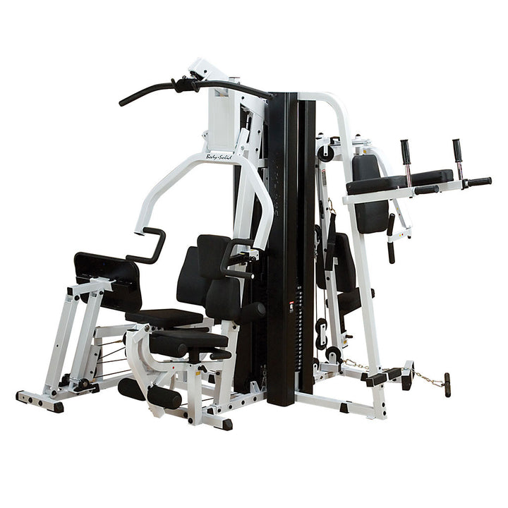 Close view of the Body-Solid VKR30 knee raise station showing the oversized back pad and padded forearm rests