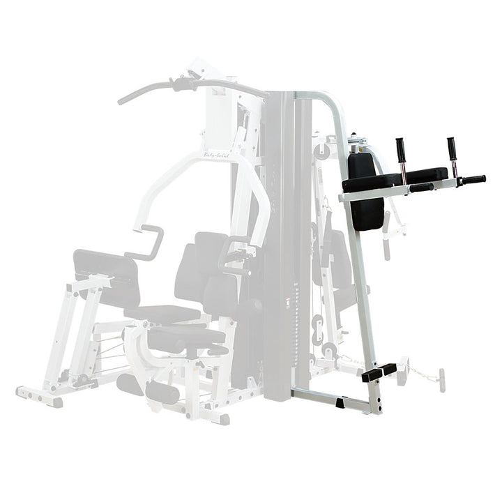 Body-Solid VKR30 attachment highlighted on the EXM3000LPS frame, showing where it mounts