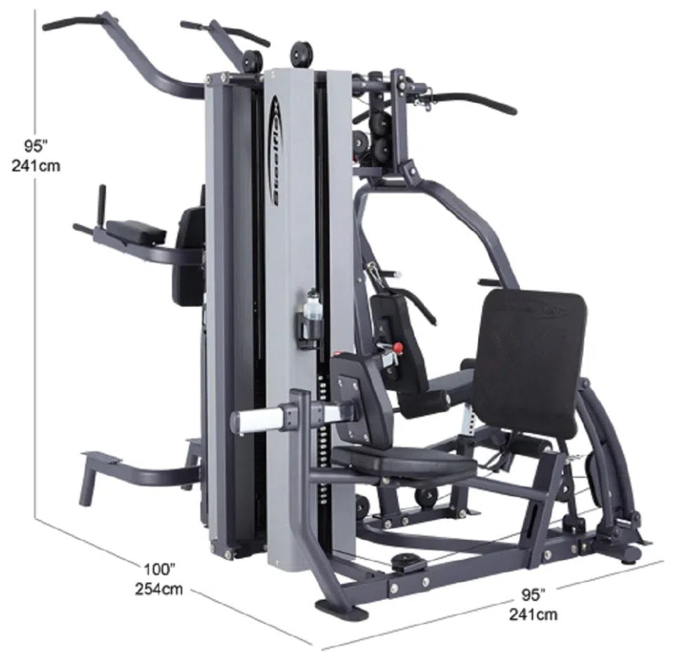 SteelFlex Multi Station Gym MG200B equipment dimensions