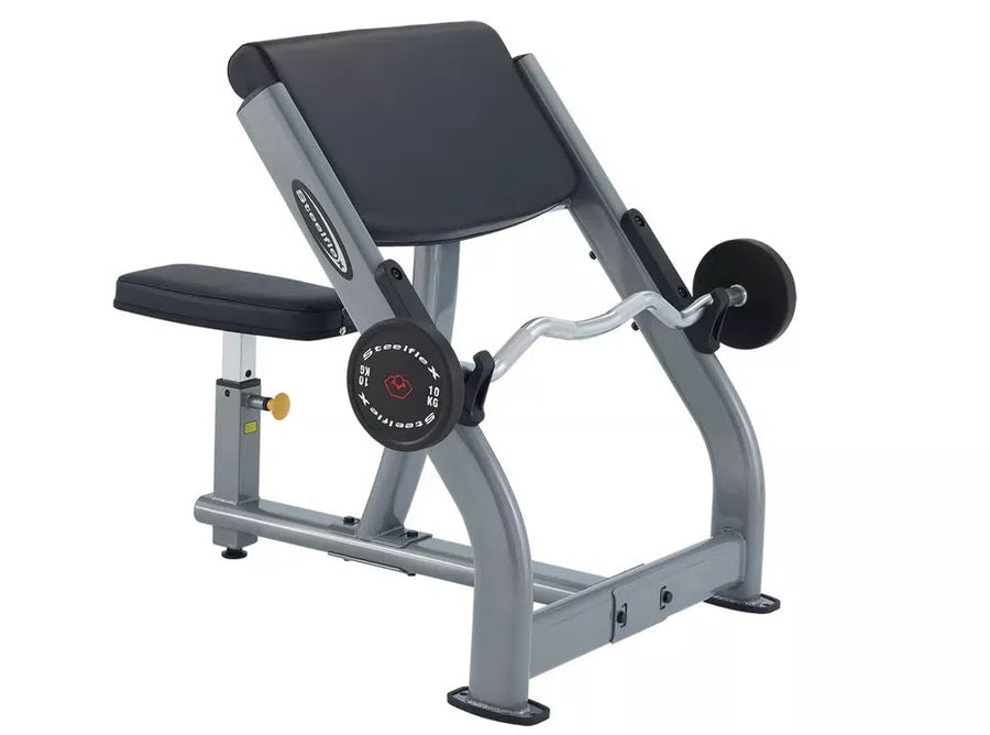 SteelFlex Commercial Preacher Curl Bench NPCB Muscle and Strength Training Solution Healthy and Safe Workout