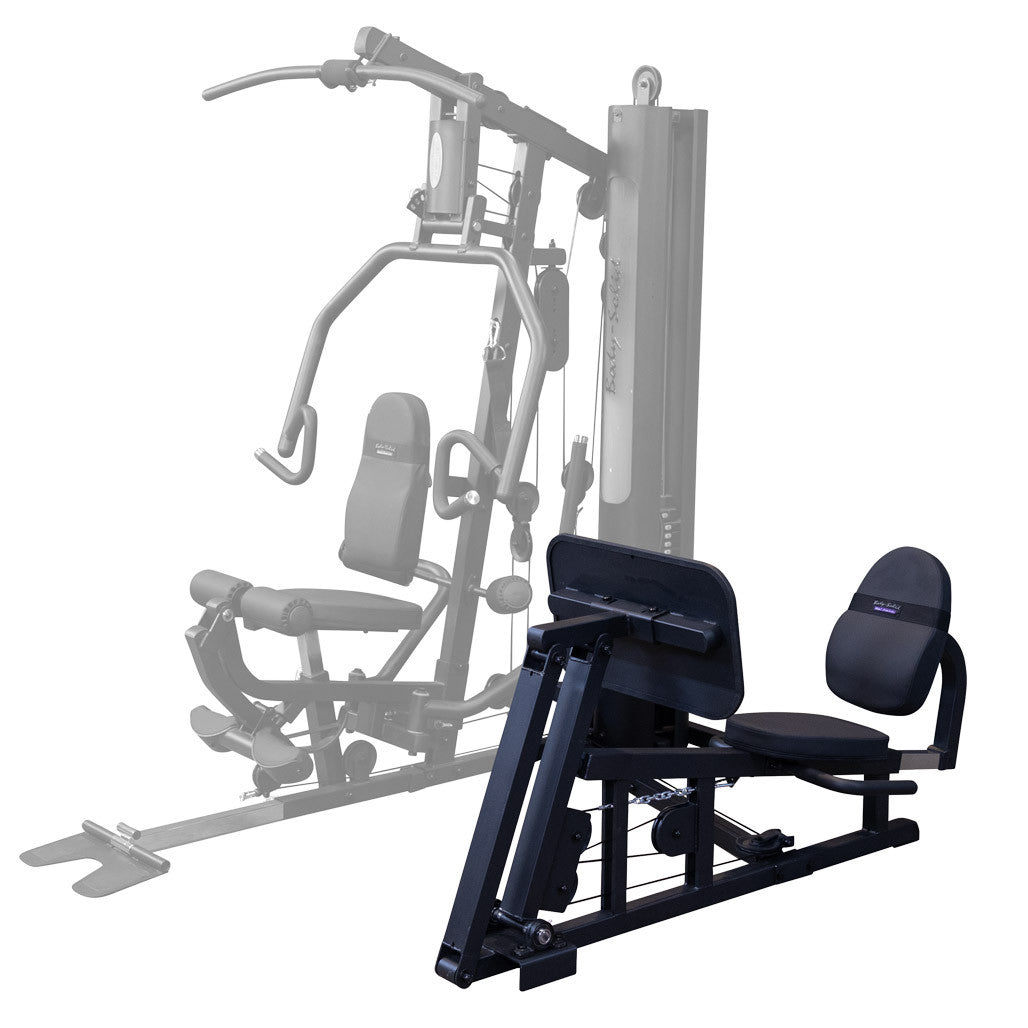 Body-Solid GLP premium leg press attachment mounted to the side of a G Series home gym