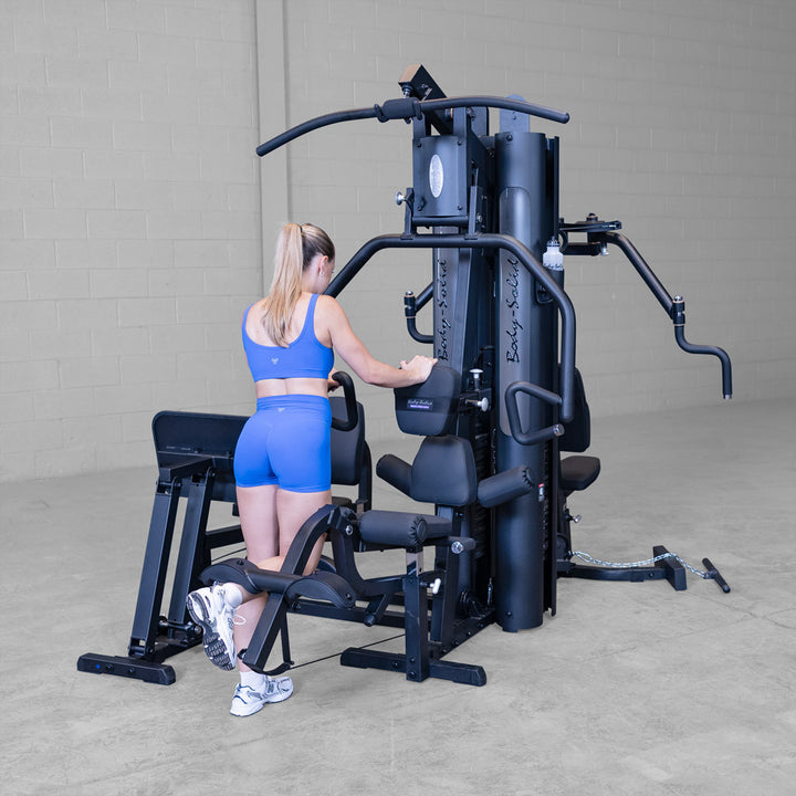 Body-Solid G9B multi-station gym, detail of the frame and upholstery