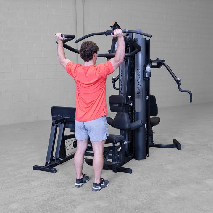 Body-Solid G9B multi-station gym, detail of the leg developer roller pads