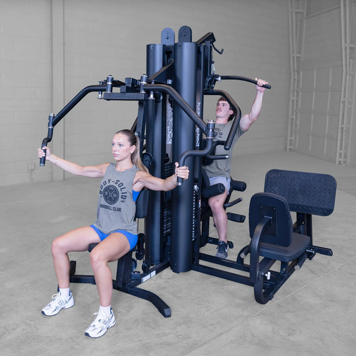 Body-Solid G9B multi-station gym, side view showing the 84 in. overall height