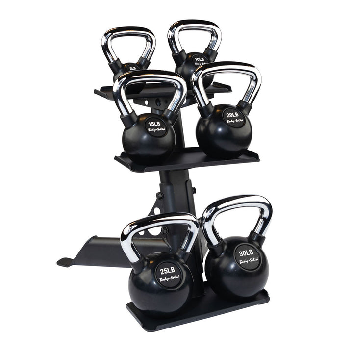 GDKR50B rack angled view showing the three offset tiers