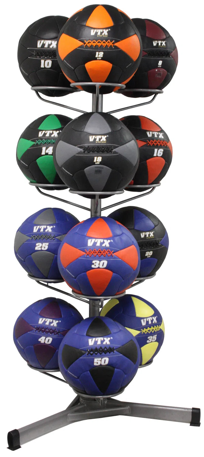 Vertical Rotating 12 Ball Fitness Rack