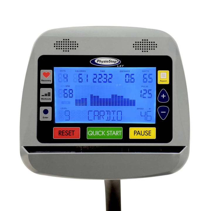 HCI CardioStep Recumbent Cross Trainer CS-600 closer look at display monitor and controls