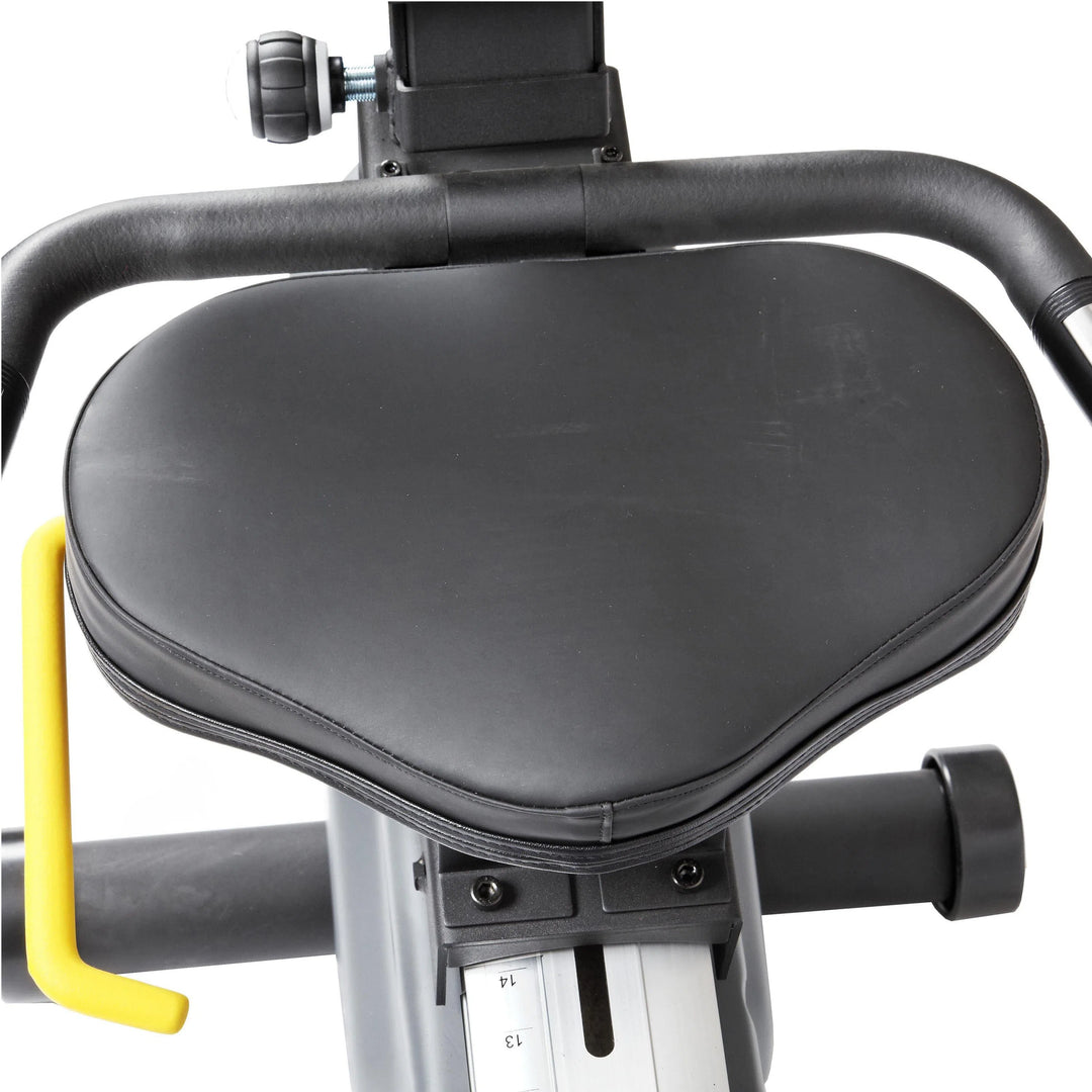 HCI PhysioStep HXT Seated Elliptical HXT-300 closer look at the cushioned seat
