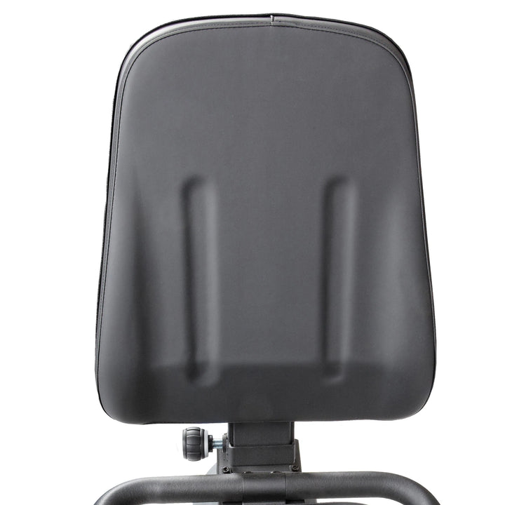 HCI PhysioStep HXT Seated Elliptical HXT-300 closer look at the cushioned backrest