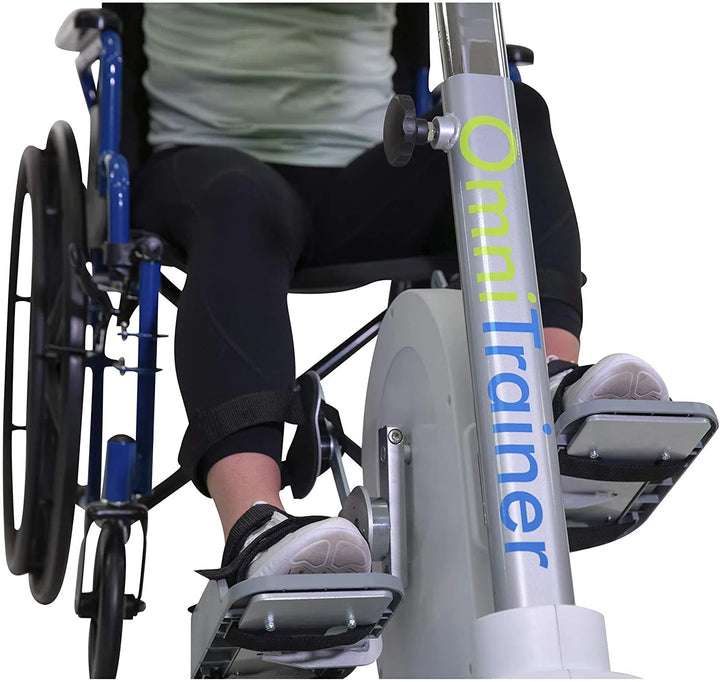 A disabled woman training on the HCI OmniTrainer Physical Therapy Hand Bike OT-1100