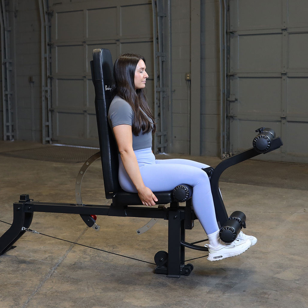 Body-Solid GLEG bench in use on an incline setting