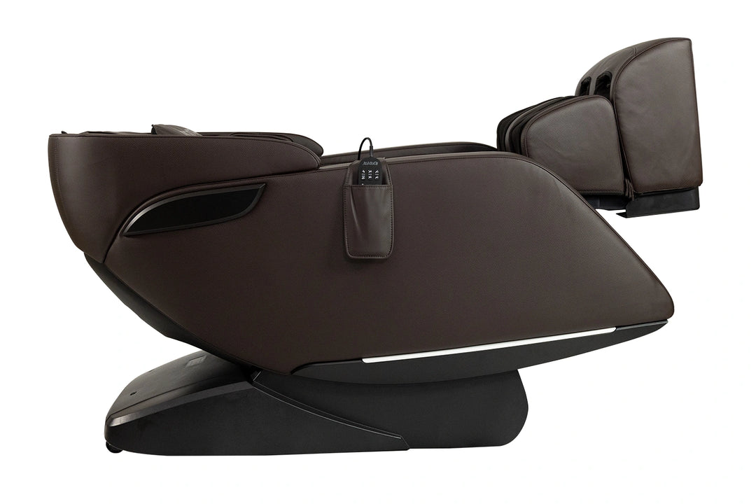 Genki Full Body Massage Chair M380 brown variant in a reclined position
