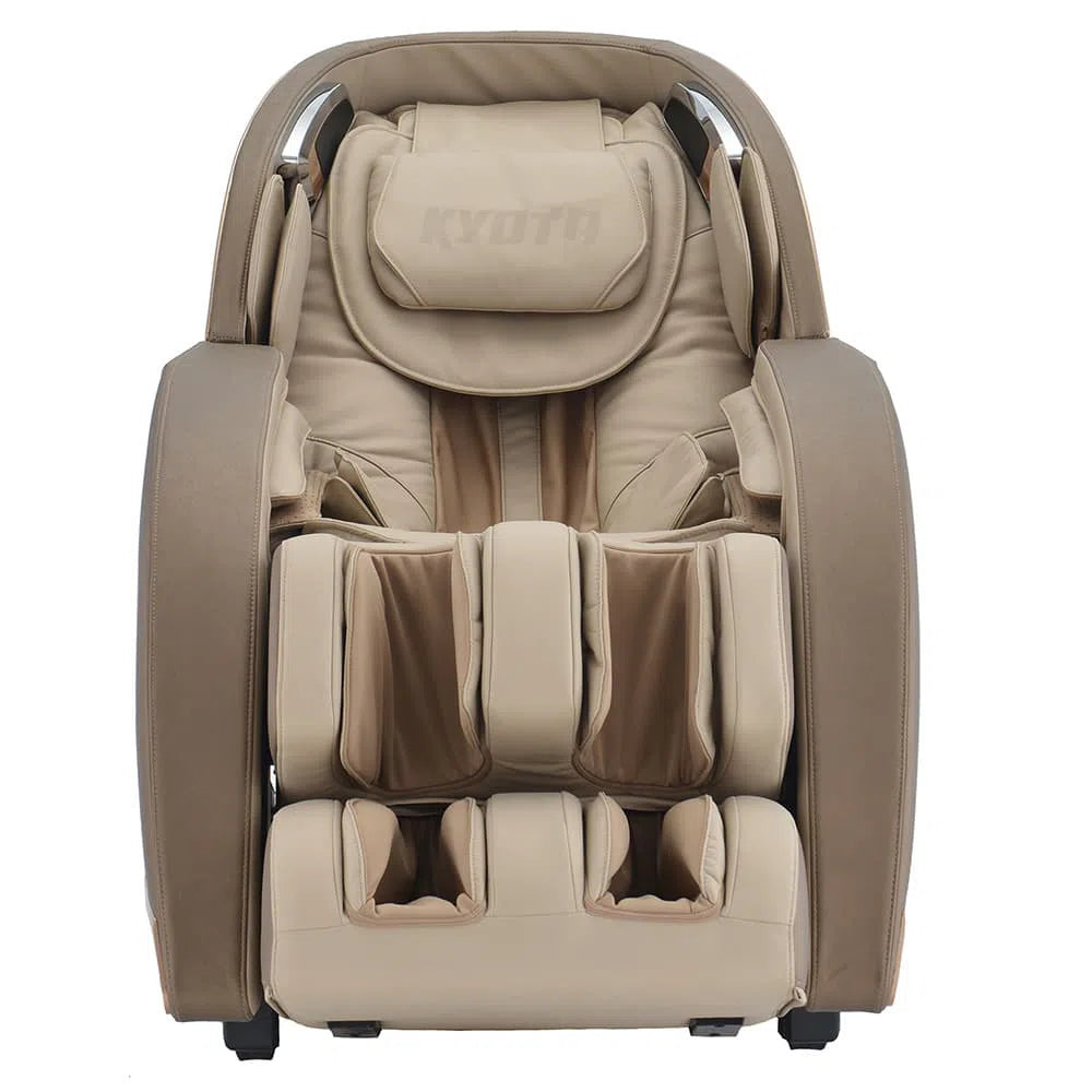 Kansha Full Body Massage Chair M878 gold/tan variant viewed from the front