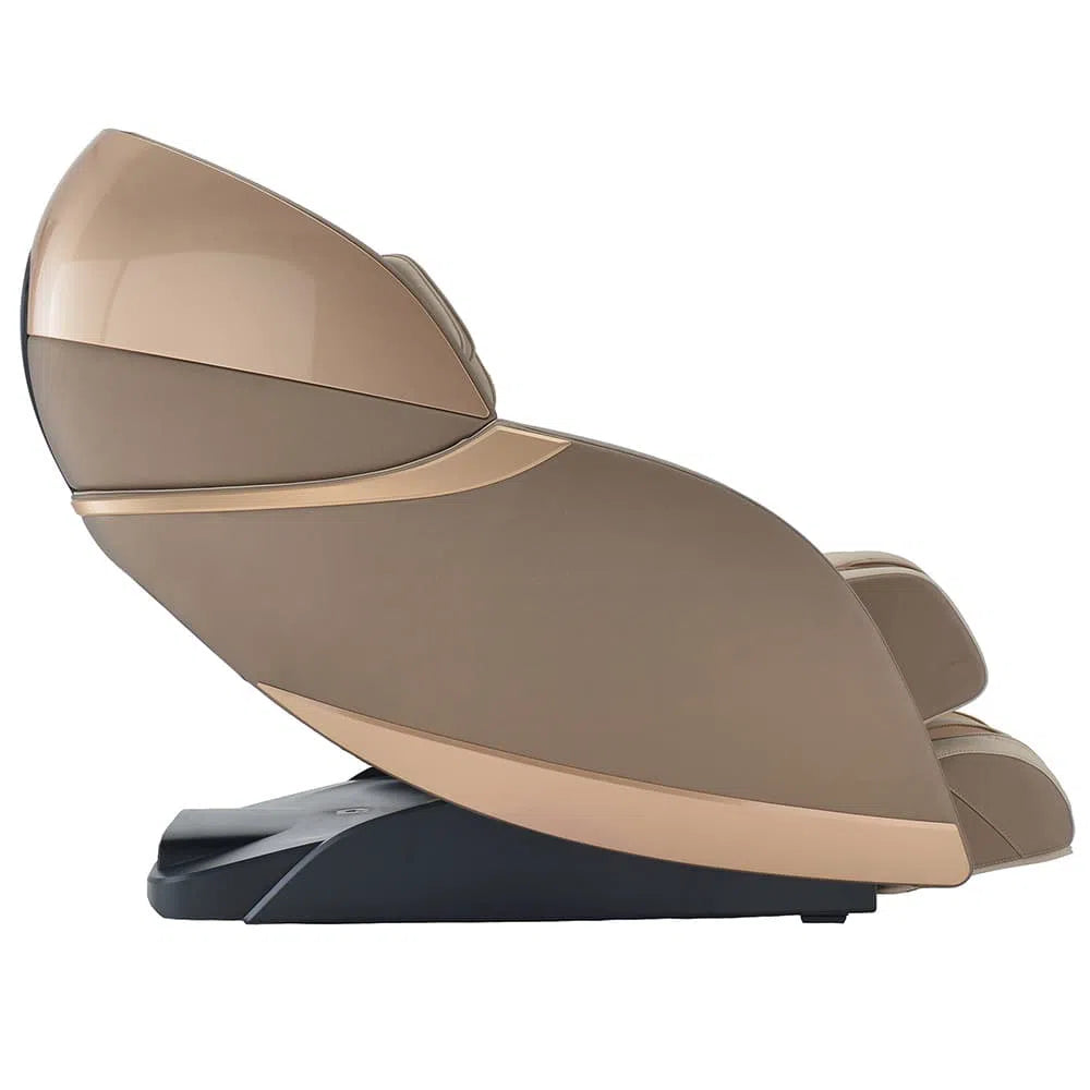 Kansha Full Body Massage Chair M878 gold/tan variant viewed from the side