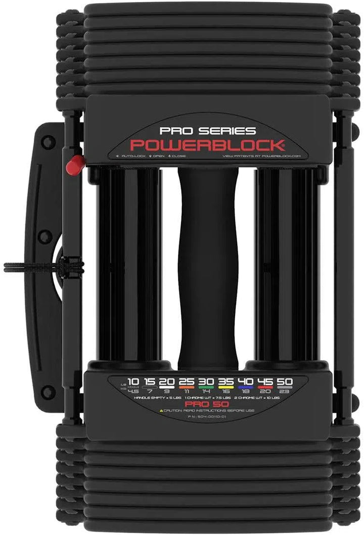 PowerBlock 50 lb Urethane Adjustable Dumbbells Pro50