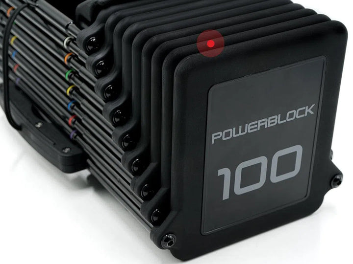 Side view of PowerBlock Pro 100 lb. EXP Adjustable Dumbbell