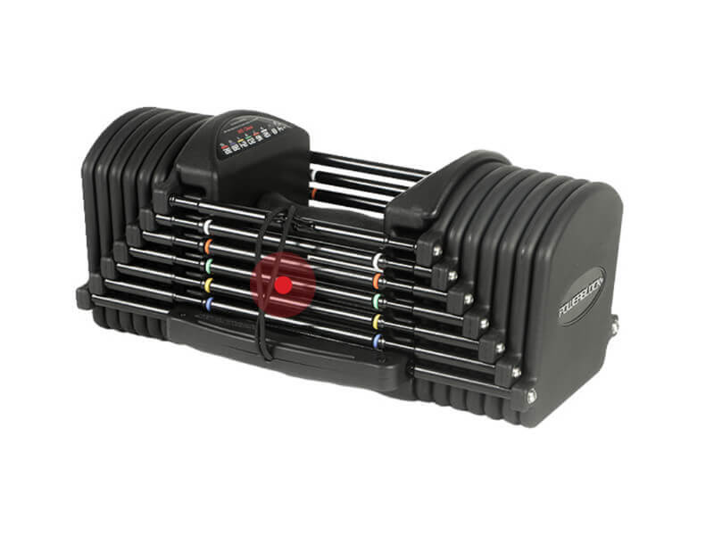 Close up of the rails the handle slides along inside the PowerBlock Commercial Pro 32