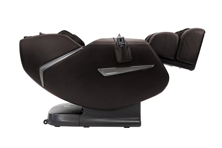 RockerTech Bliss Full Body Massage Chair brown variant viewed in a reclined position