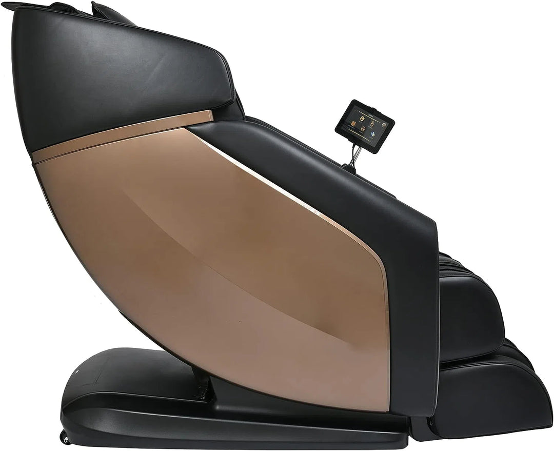 RockerTech Sensation 4D Full Body Massage Chair gray/brown variant viewed from the side
