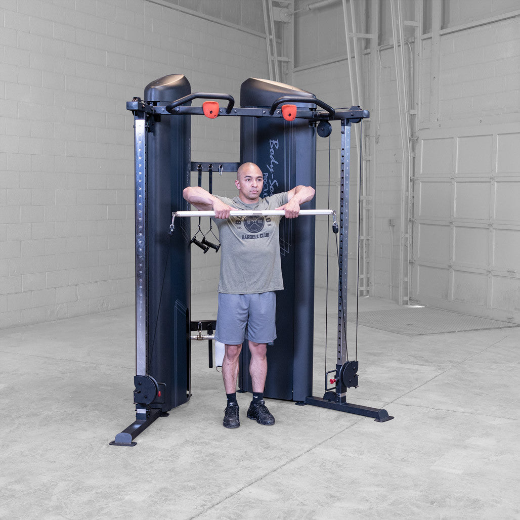 Body-Solid S2FTX functional trainer in use, standing cable row