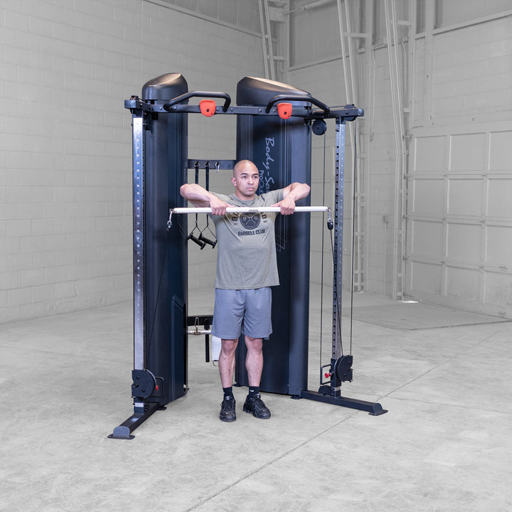 Body-Solid S2FTX functional trainer in use, standing cable row