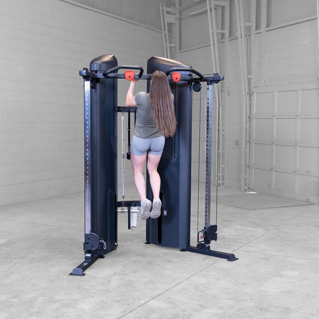 Body-Solid S2FTX functional trainer, included handles and bar attachments