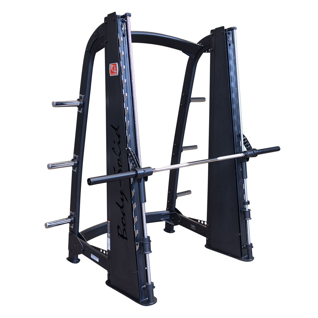 Body-Solid Pro Clubline SCB1000B counter-balanced Smith machine in the all black finish