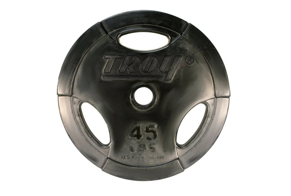 A 45 lb Troy Barbell Rubber Olympic Weight Plate GO-255R