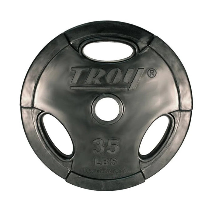 A 35 lb Troy Barbell Rubber Olympic Weight Plate GO-255R