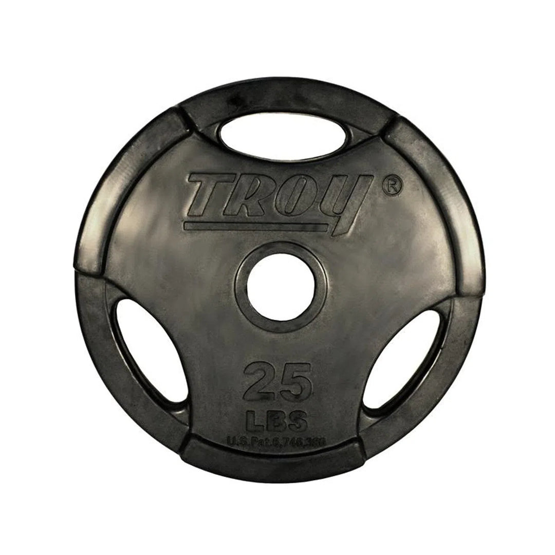 A 25 lb Troy Barbell Rubber Olympic Weight Plate GO-255R
