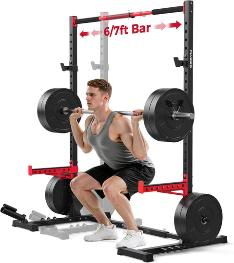 FLYBIRD SR1 Squat Rack, Adjustable Power Rack for 6FT/7FT Barbells