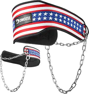 Padded DMoose dip belt with a heavy-duty steel chain and carabiner.