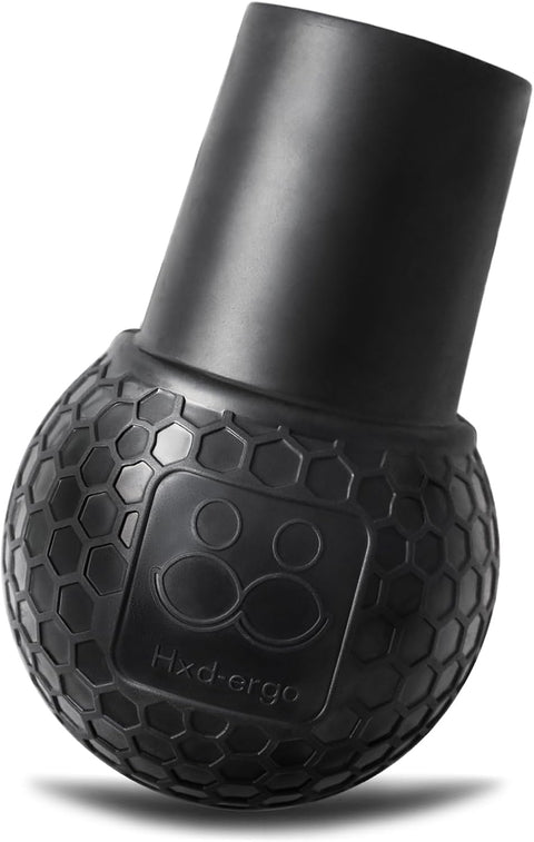 Black HXD-ERGO freestanding rubber landmine base with angled barbell socket