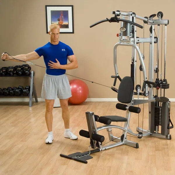 man shoulder workout on Powerline P2X Universal Home Gym