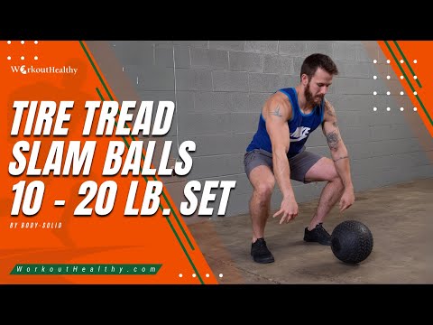 Body-Solid Tire Tread Slam Balls 10 - 30 lb. Set