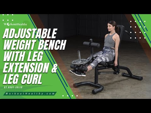 Body-Solid Adjustable Weight Bench w/ Leg Extension & Leg Curl (FID46)