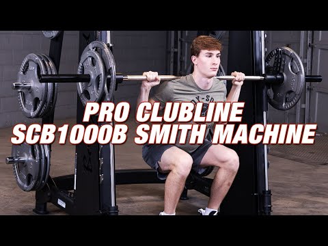 Body-Solid walkthrough video of the Pro Clubline SCB1000B counter-balanced Smith machine