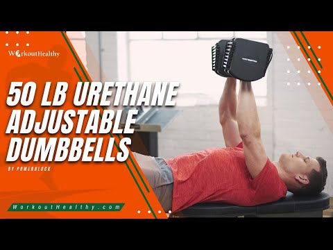 PowerBlock 50 lb Urethane Adjustable Dumbbells (Pro50)