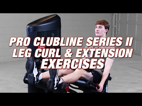 Demonstration of seated leg extensions and prone leg curls on the Body-Solid Pro ClubLine S2LECX, including the pad changeover between the two movements