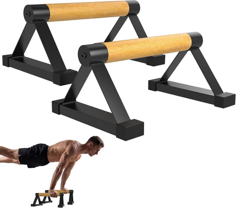 Fit4Fun wooden low parallettes