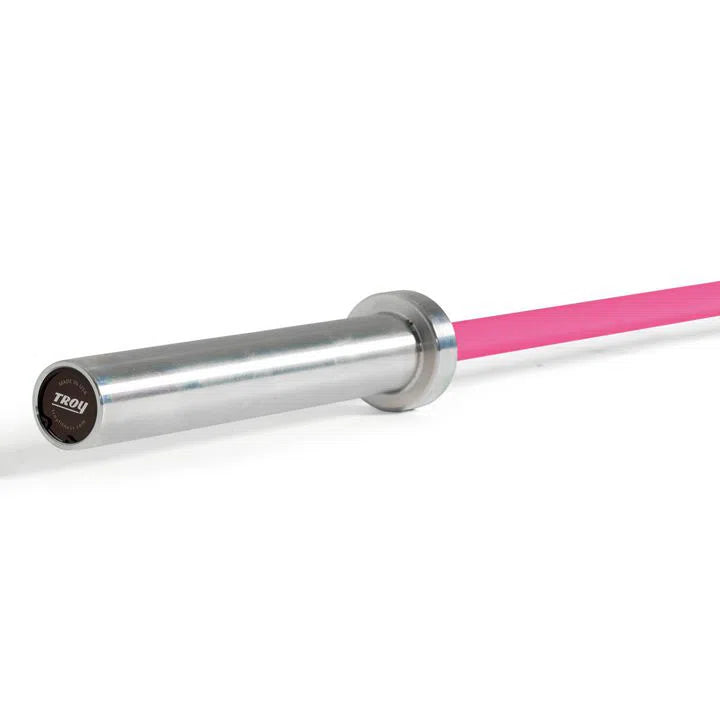 woman's pink olympic barbell
